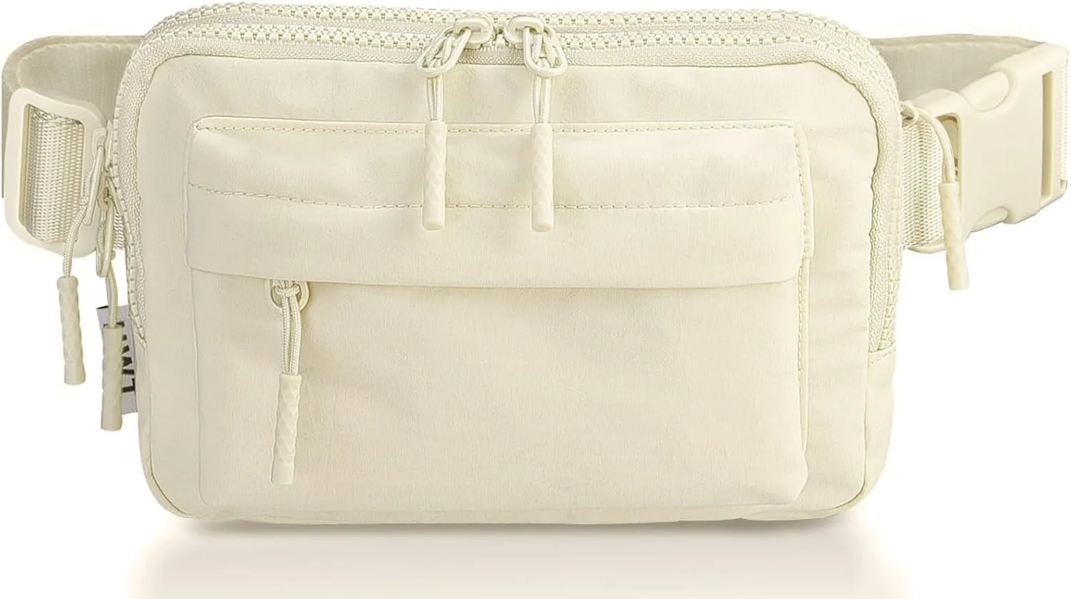 Crossbody Bags for Women & Fanny Pack for Men, Lightweight Adjustable Strap Belt Bag for Travel, Running, Hiking with Multiple Pockets, Beige