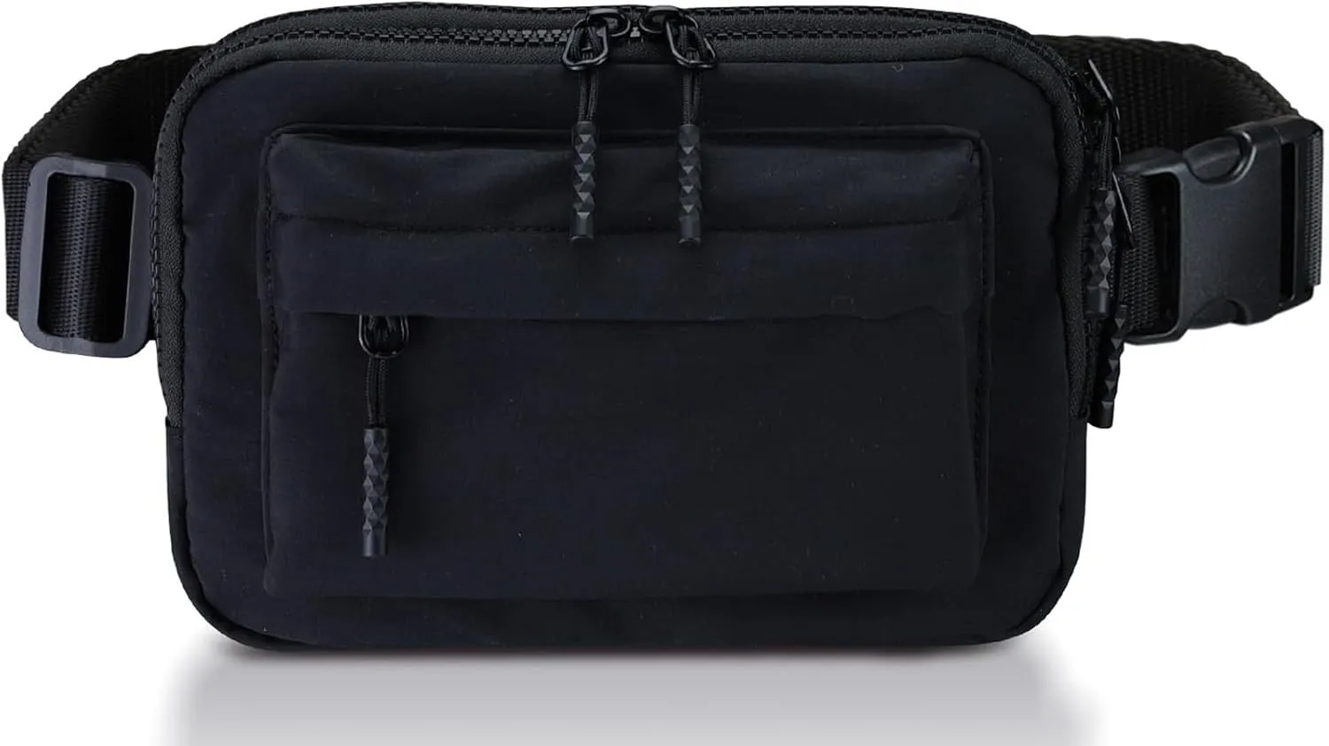 Crossbody Bags for Women & Fanny Pack for Men, Lightweight Adjustable Strap Belt Bag for Travel, Running, Hiking with Multiple Pockets, Black