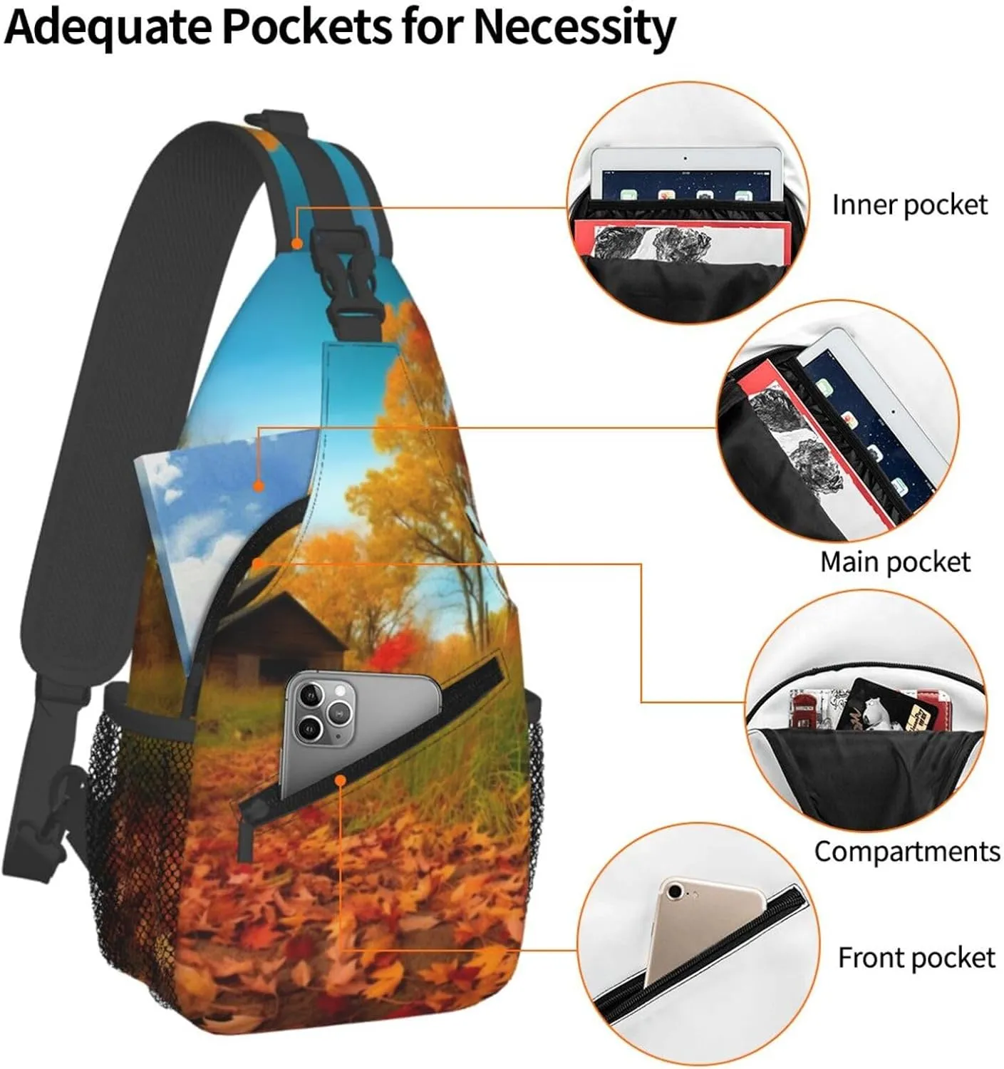 Crossbody Bags for Women Men Trendy Sling Bag Casual Chest Bag Grand canal in Italy Shoulder Bag for Travel Sport