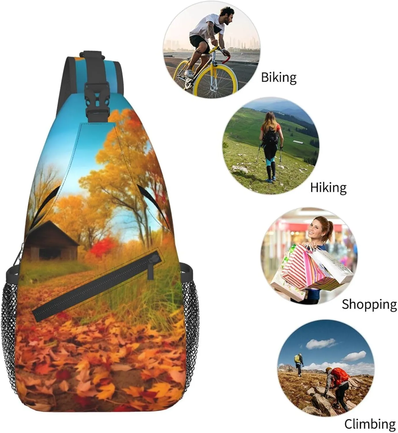 Crossbody Bags for Women Men Trendy Sling Bag Casual Chest Bag Grand canal in Italy Shoulder Bag for Travel Sport