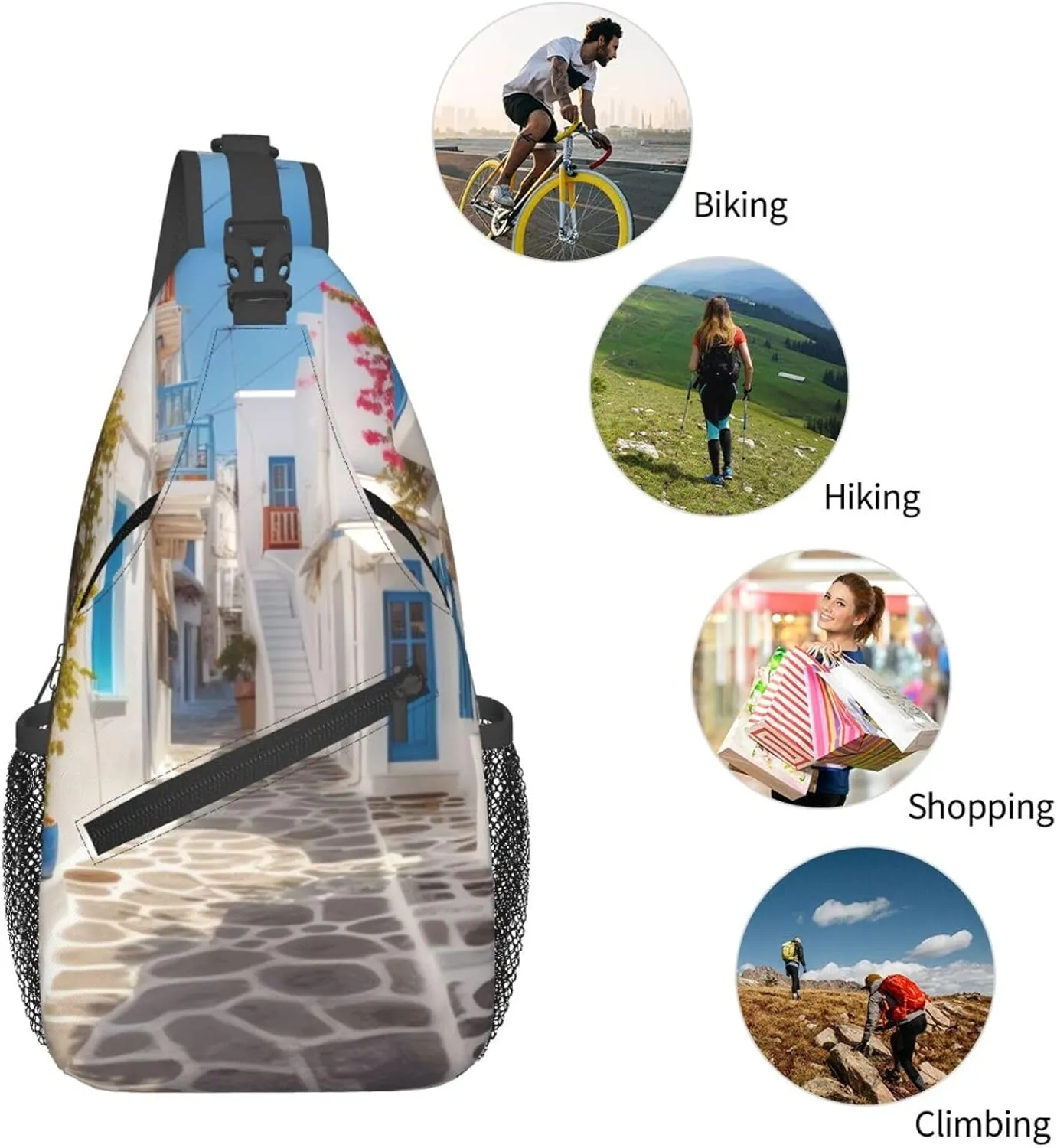 Crossbody Bags for Women Men Trendy Sling Bag Casual Chest Bag Halloween Night Sky Shoulder Bag for Travel Sport