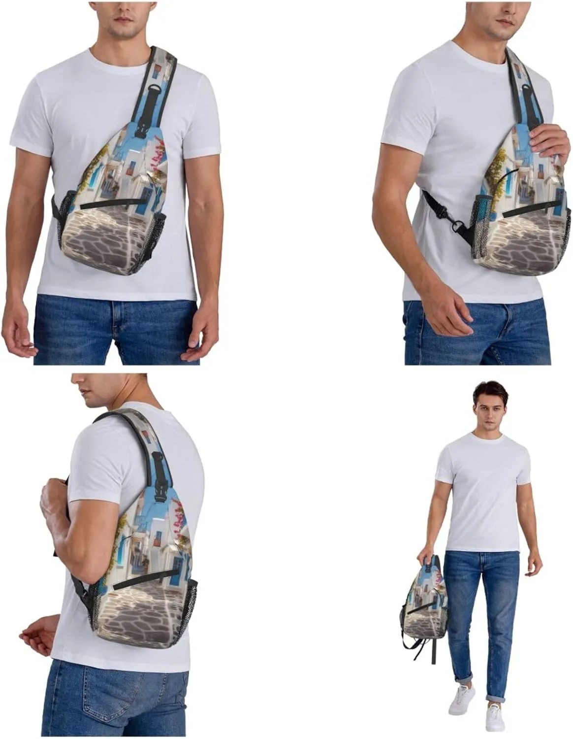 Crossbody Bags for Women Men Trendy Sling Bag Casual Chest Bag Halloween Night Sky Shoulder Bag for Travel Sport