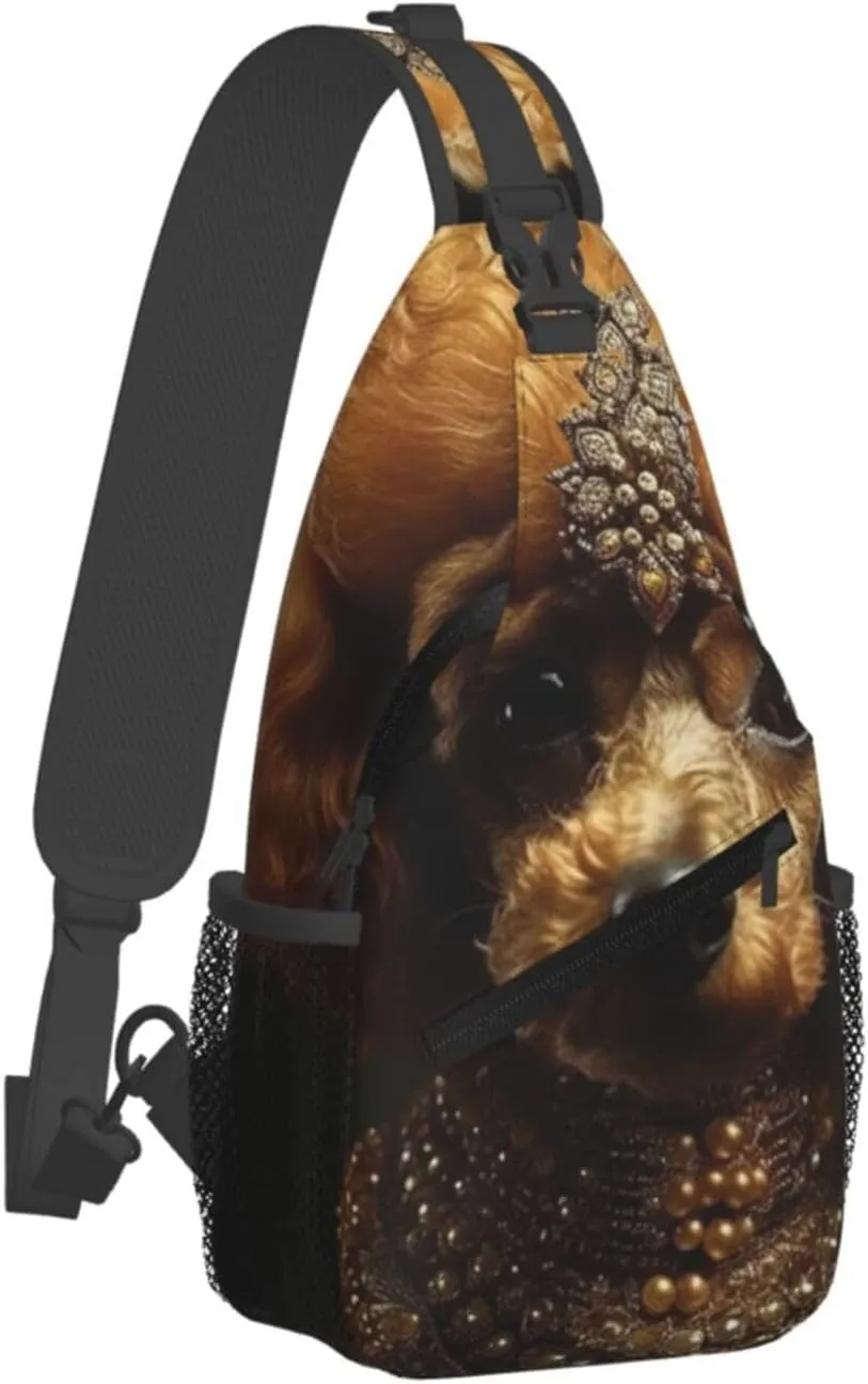 Crossbody Bags for Women Men Trendy Sling Bag Casual Chest Bag Moon Flowers and Butterflies Shoulder Bag for Travel