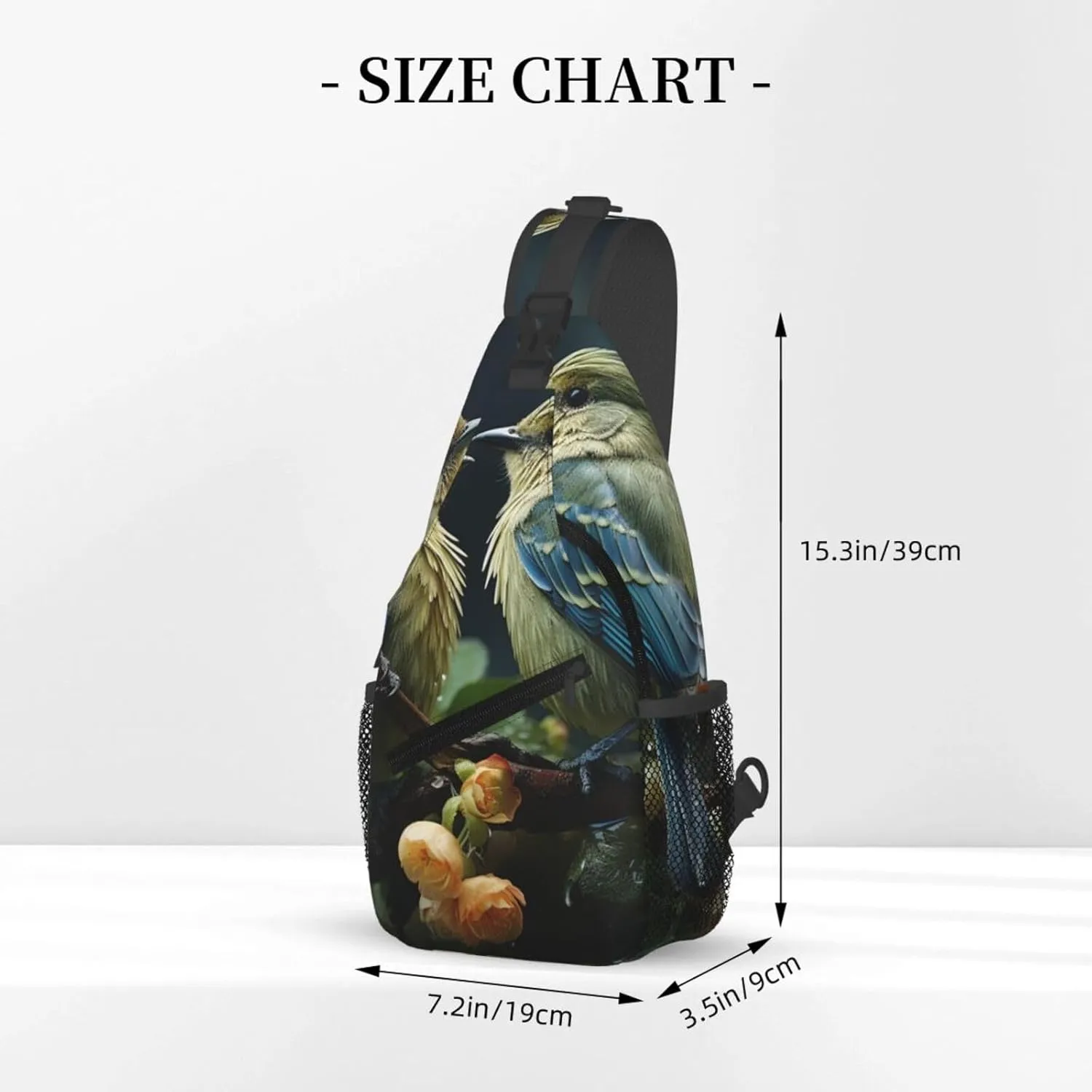 Crossbody Bags for Women Men Trendy Sling Bag Casual Chest Bag Moon Flowers and Butterflies Shoulder Bag for Travel