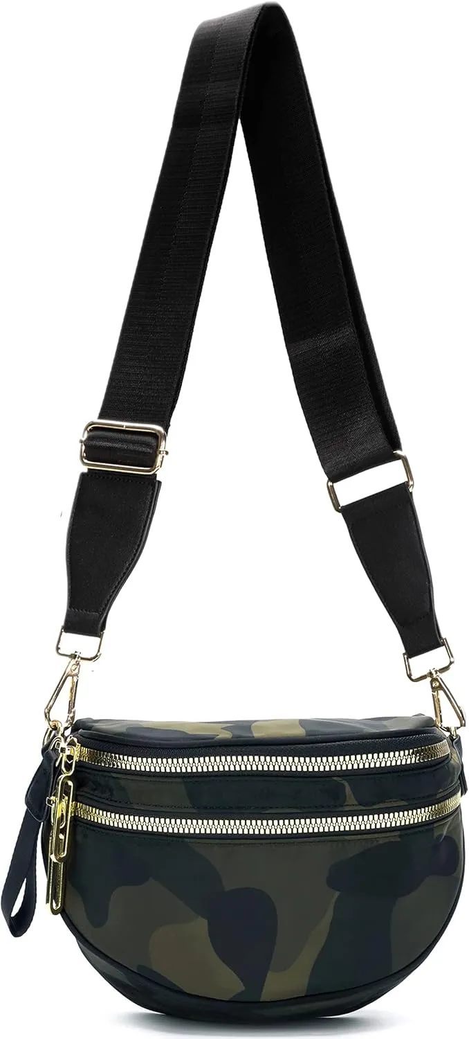 Crossbody Bags for Women Nylon Cross Body Travel Shoulder Handbags Lady Chest Purses Light Sling Backpack