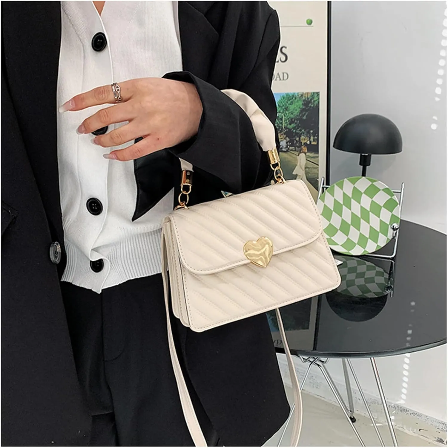 Crossbody Bags for Women PU Leather Casual Shoulder Bags Purse Fashion Small Handbags Lolita Sweet Messenger Bag