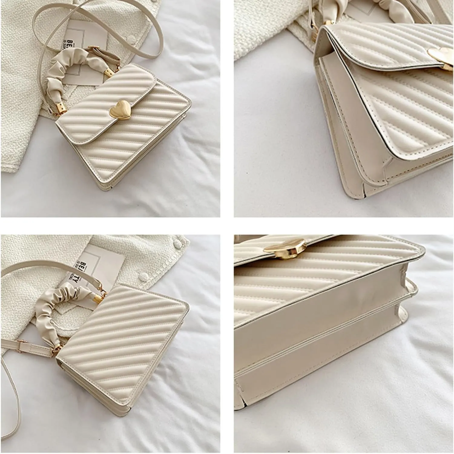 Crossbody Bags for Women PU Leather Casual Shoulder Bags Purse Fashion Small Handbags Lolita Sweet Messenger Bag