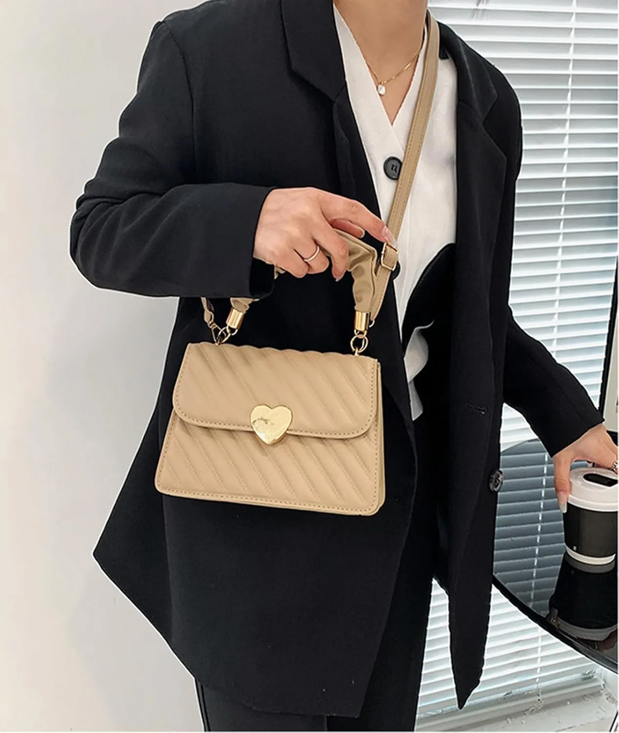 Crossbody Bags for Women PU Leather Casual Shoulder Bags Purse Fashion Small Handbags Lolita Sweet Messenger Bag