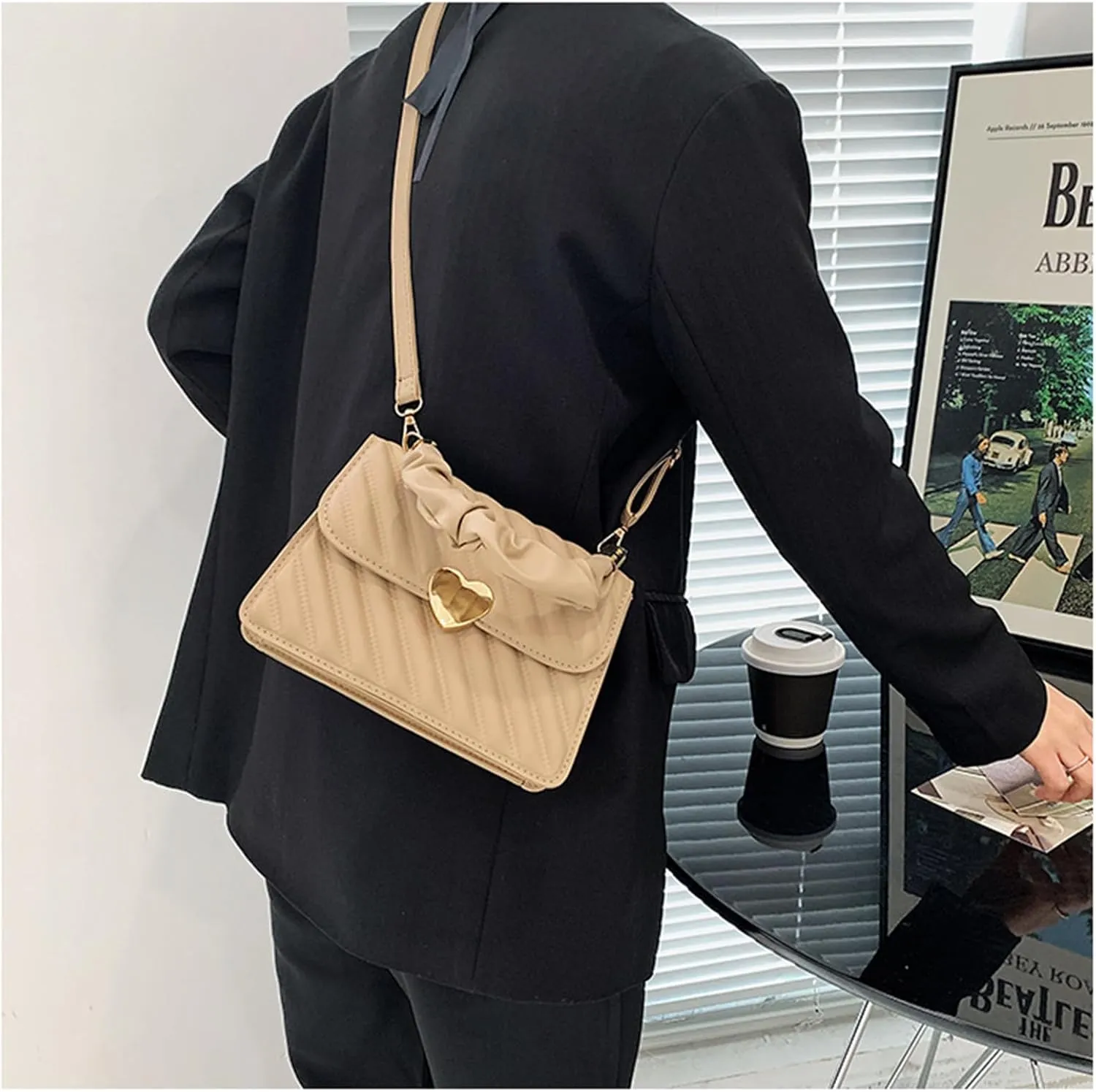 Crossbody Bags for Women PU Leather Casual Shoulder Bags Purse Fashion Small Handbags Lolita Sweet Messenger Bag