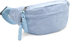 Crossbody Panny Pack Corduroy Sling Bag Casual Chest Bags Multi Zip Pockets with Adjustable Shoulder Straps for Women and Men
