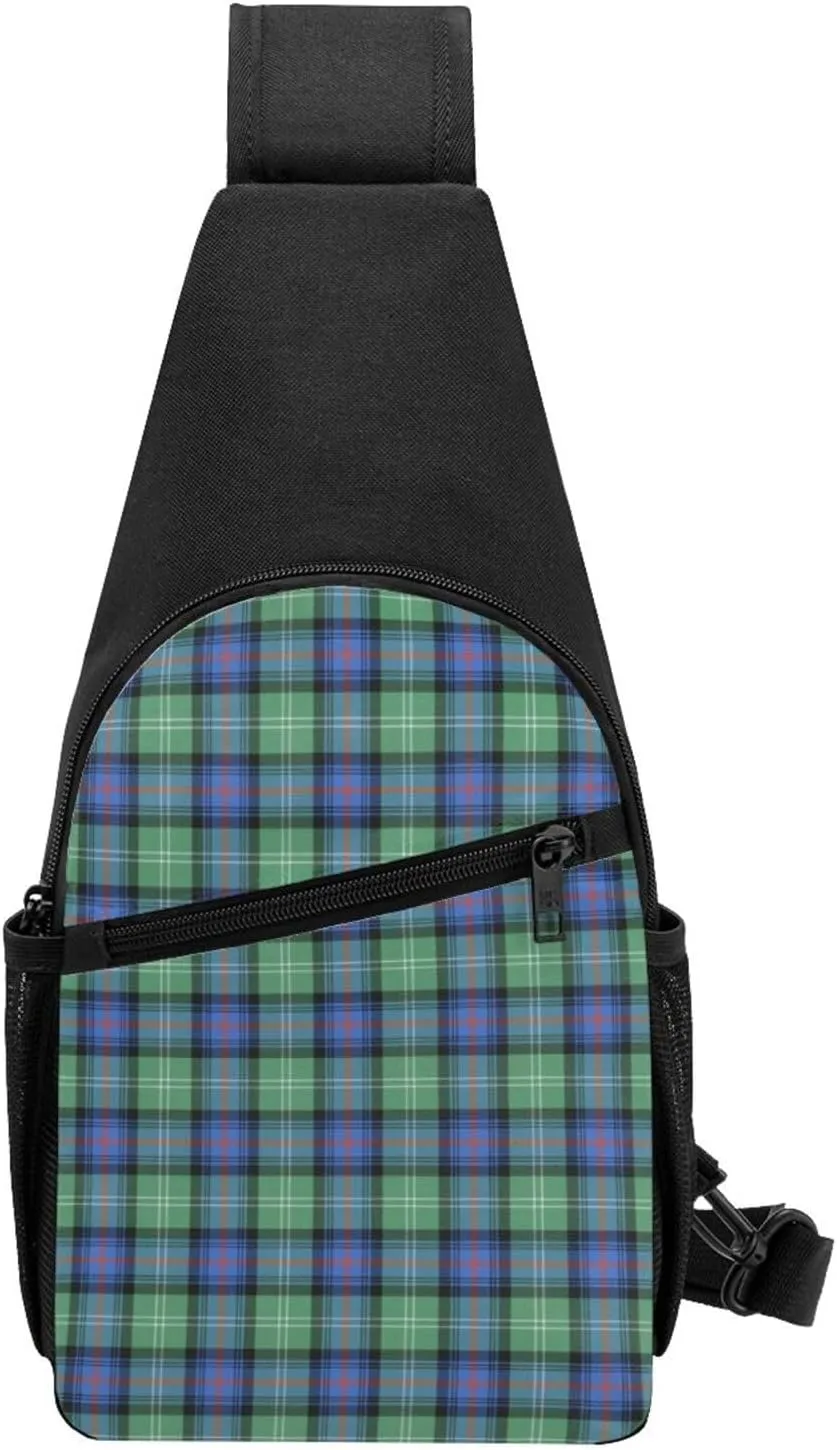 Crossbody Sling Backpack Sutherland Old Ancient Tartan Shoulder Chest Bag Daypack for Traveling Sport