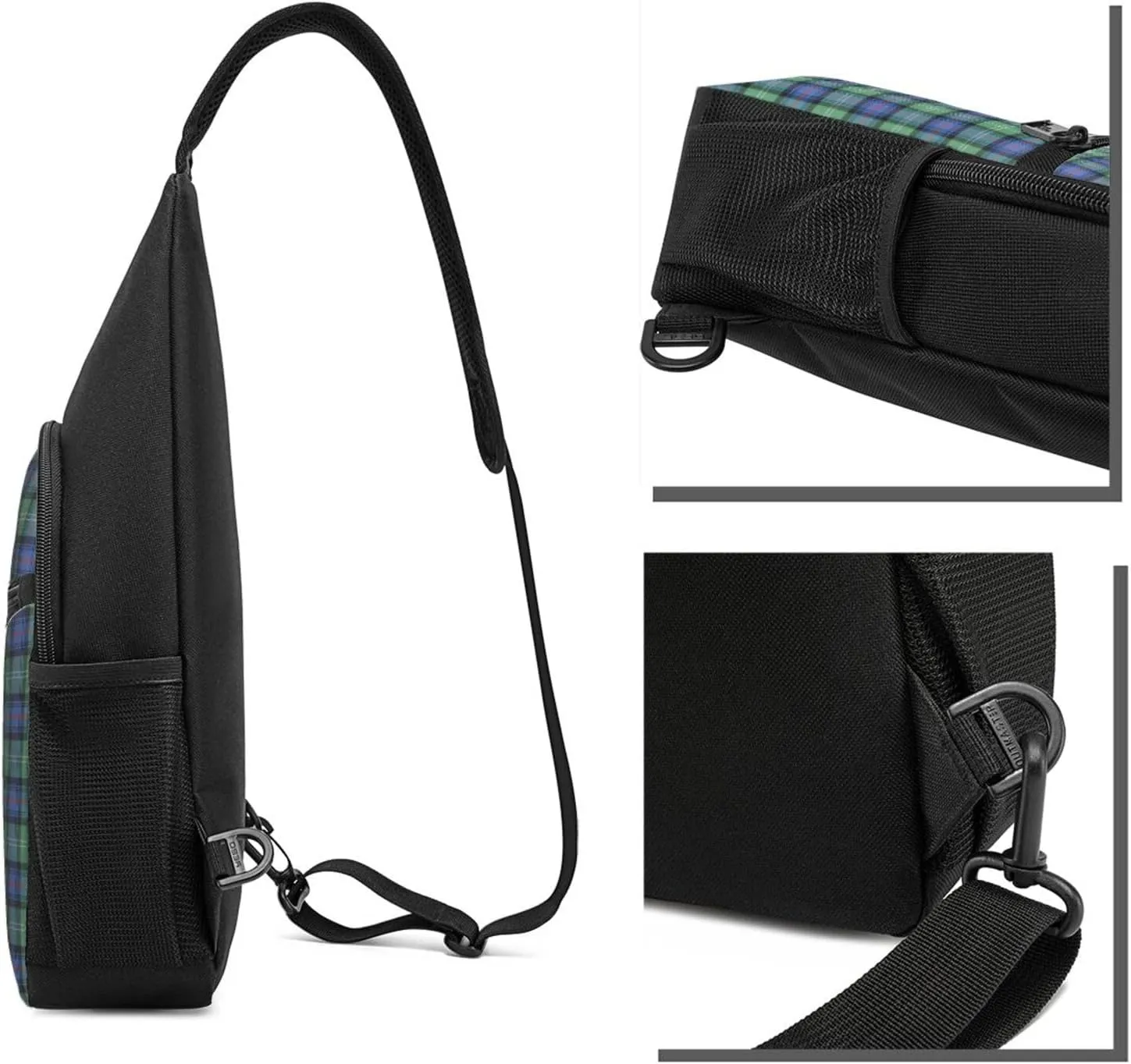 Crossbody Sling Backpack Sutherland Old Ancient Tartan Shoulder Chest Bag Daypack for Traveling Sport