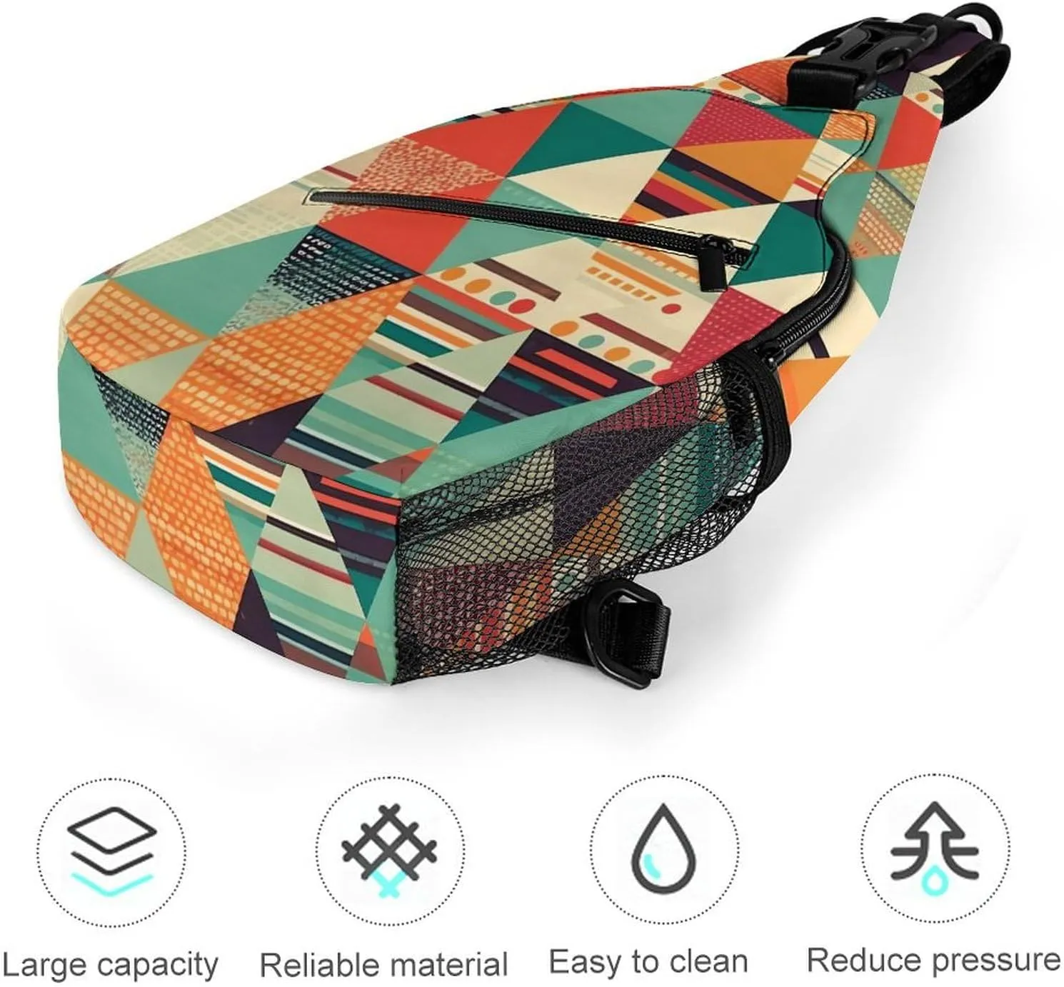 Crossbody Sling Bag Cat Under Blanket Backpack Sling Bag Travel Hiking Chest Bag Shoulder Bag Daypack