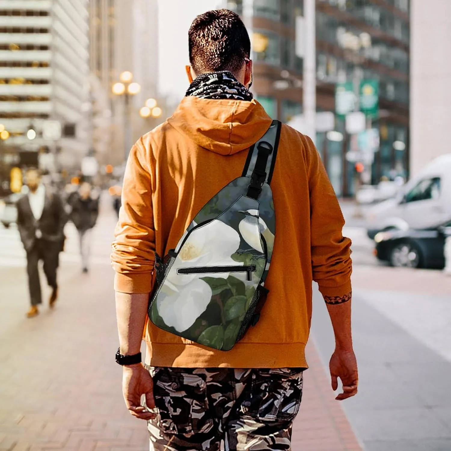Crossbody Sling Bag Cat Under Blanket Backpack Sling Bag Travel Hiking Chest Bag Shoulder Bag Daypack