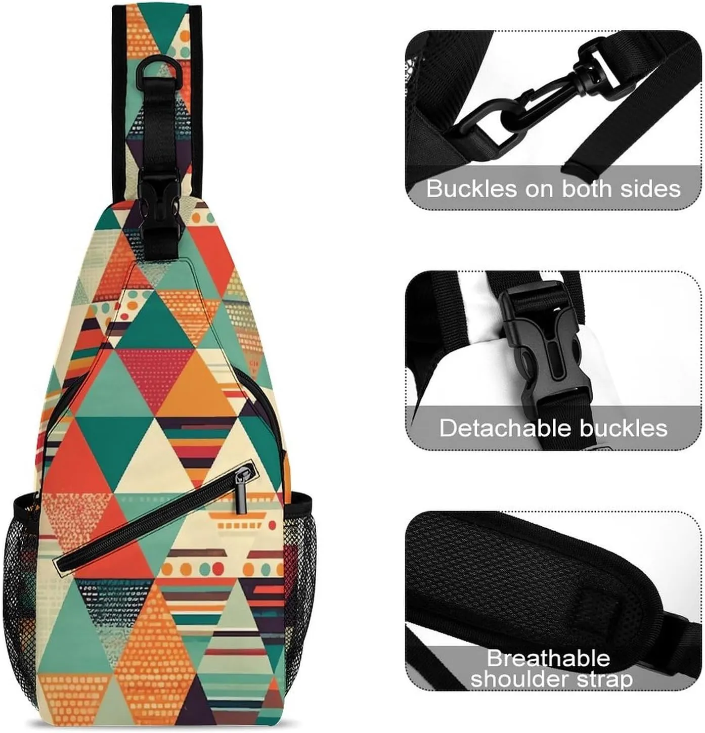 Crossbody Sling Bag Cat Under Blanket Backpack Sling Bag Travel Hiking Chest Bag Shoulder Bag Daypack