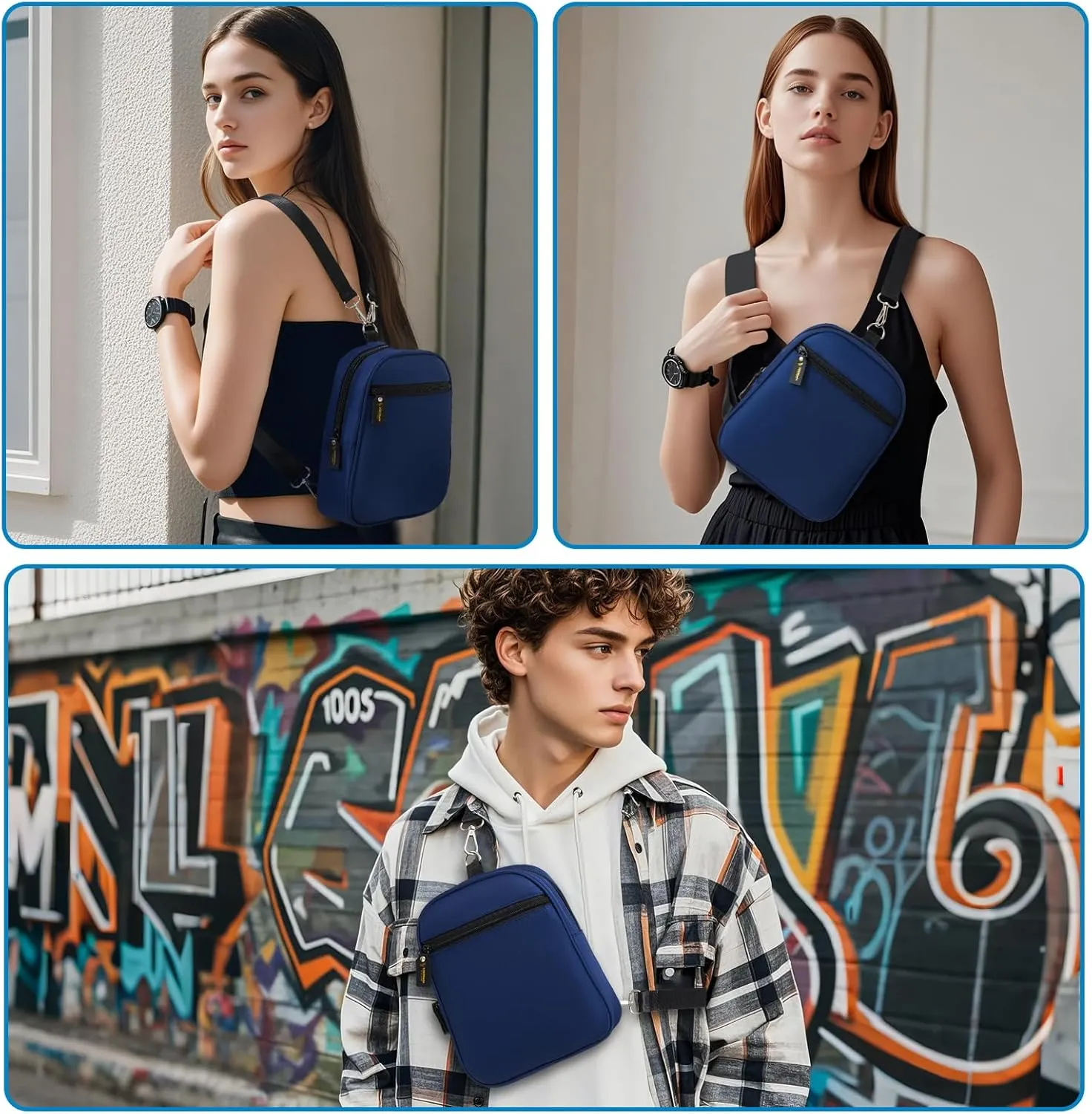 Crossbody Sling Bag for Women Purse Crossbody Sling Backpack Unisex Casual Cross Body Trave Adjustable Strap