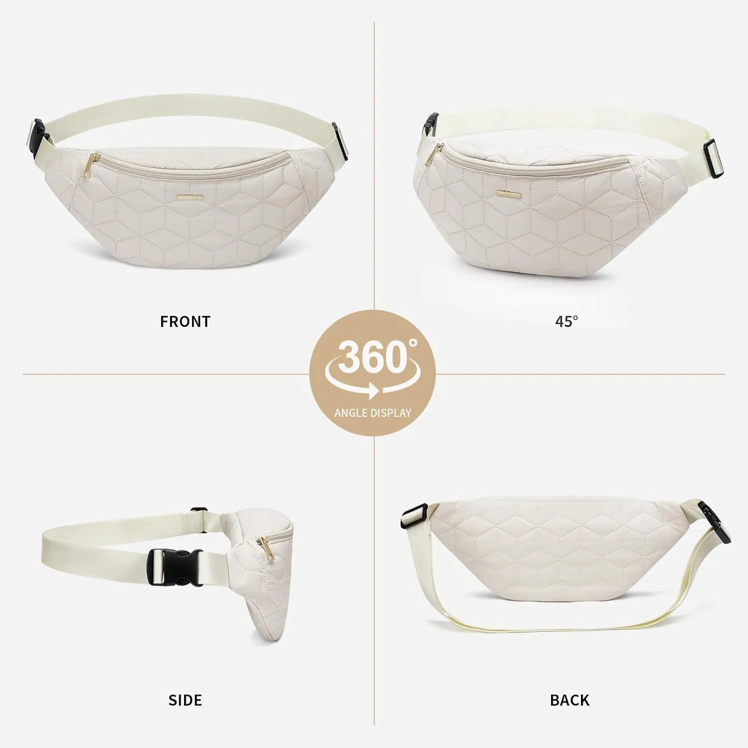 Crossbody Sling Bag for Women，Large Capacity Crossbody Chest Bag with Adjustable Shoulder Strap Fashion Shoulder Bags for Ladies Water-resistant Sling Backpack for Travel Work Outdoors, Beige