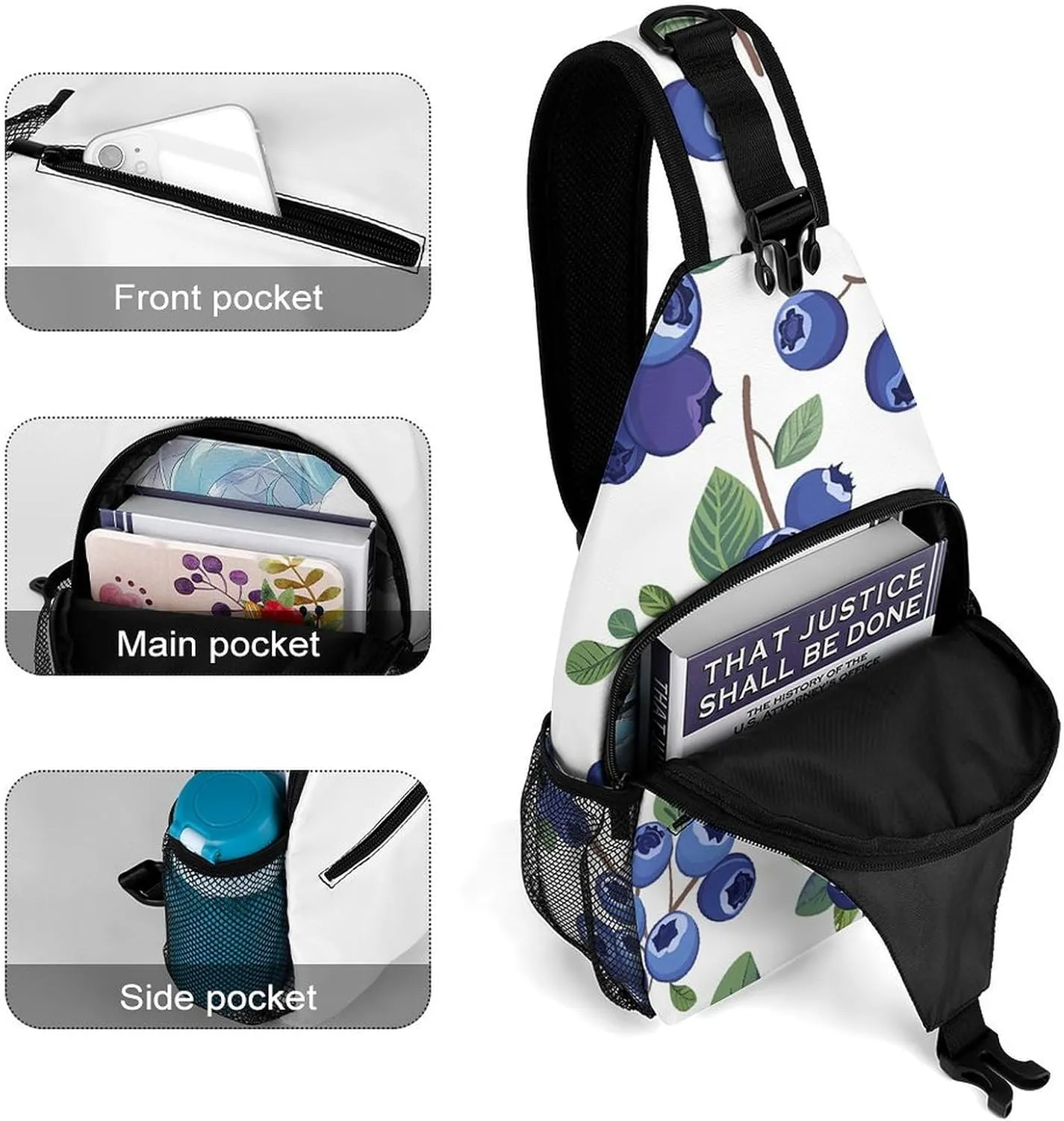 Crossbody Sling Bag Guitar Backpack Sling Bag Travel Hiking Chest Bag Shoulder Bag Daypack
