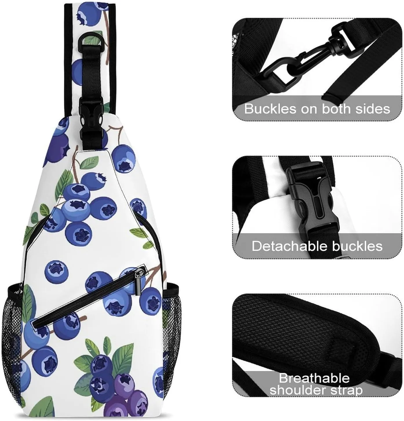 Crossbody Sling Bag Guitar Backpack Sling Bag Travel Hiking Chest Bag Shoulder Bag Daypack