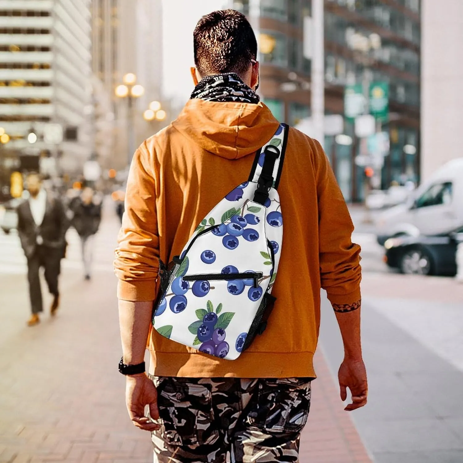 Crossbody Sling Bag Guitar Backpack Sling Bag Travel Hiking Chest Bag Shoulder Bag Daypack