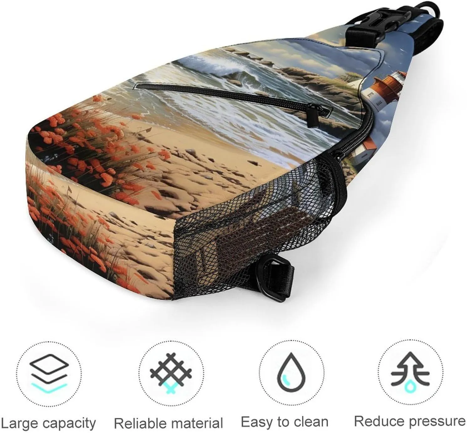 Crossbody Sling Bag Guitar Backpack Sling Bag Travel Hiking Chest Bag Shoulder Bag Daypack