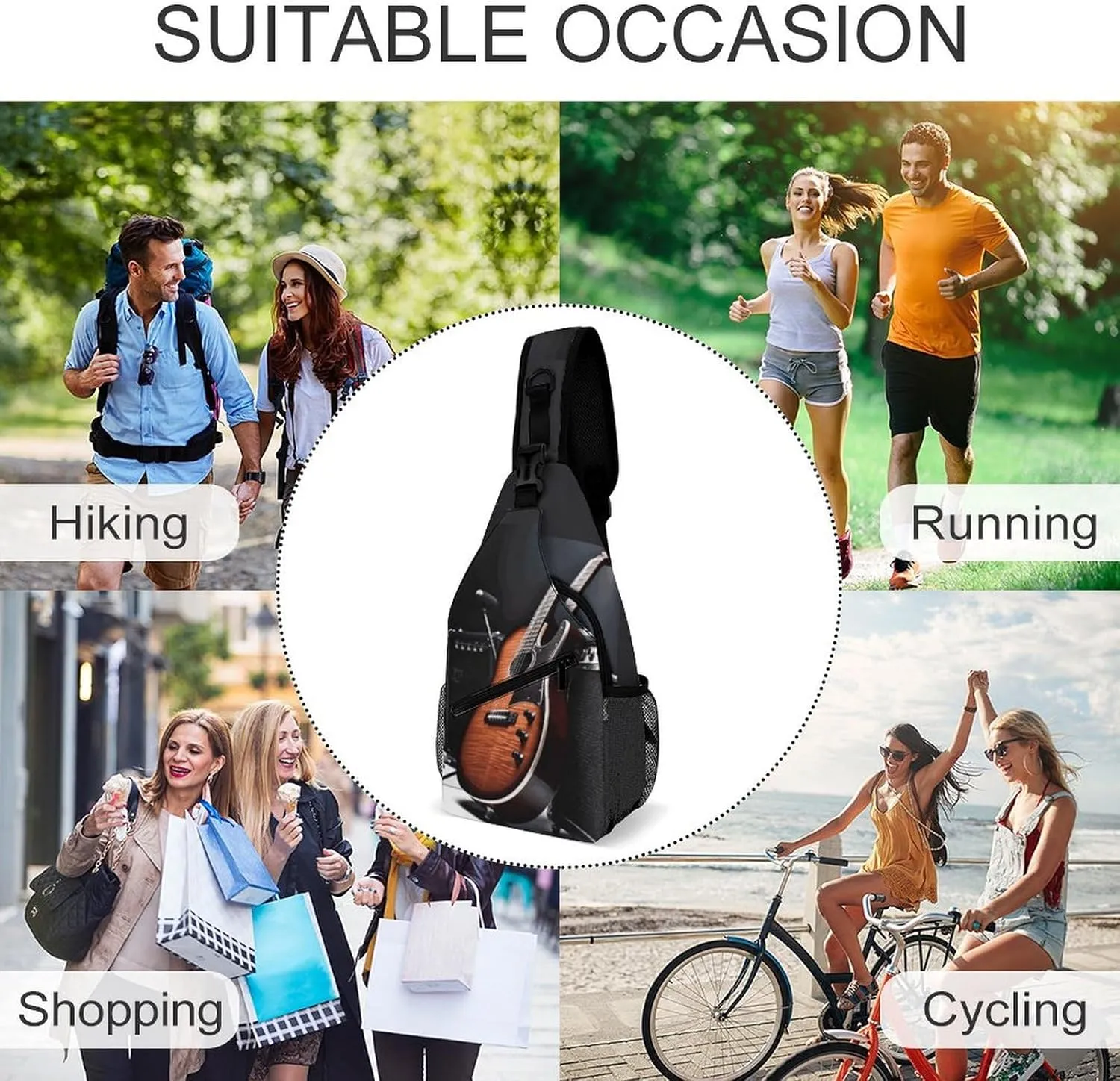 Crossbody Sling Bag Rocks And Pebbles Backpack Sling Bag Travel Hiking Chest Bag Shoulder Bag Daypack