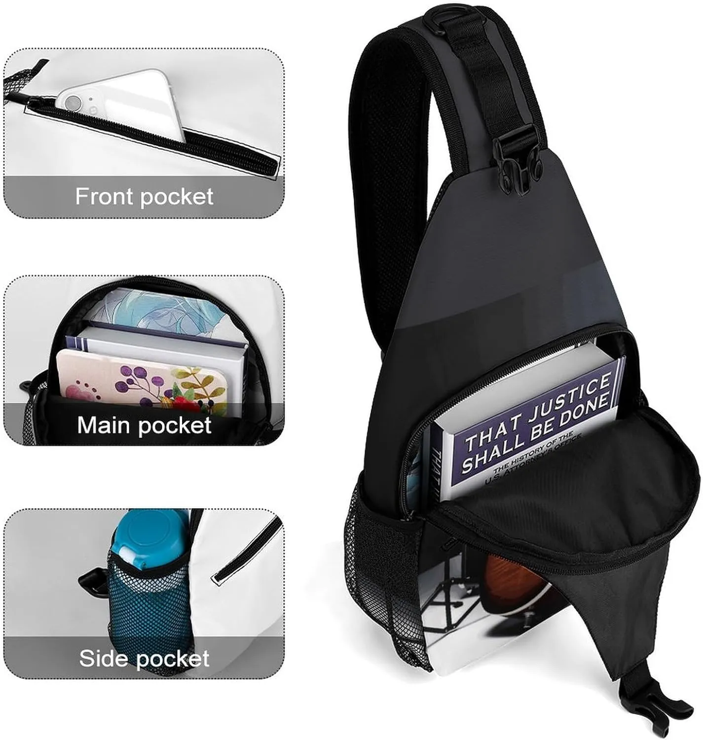 Crossbody Sling Bag Rocks And Pebbles Backpack Sling Bag Travel Hiking Chest Bag Shoulder Bag Daypack