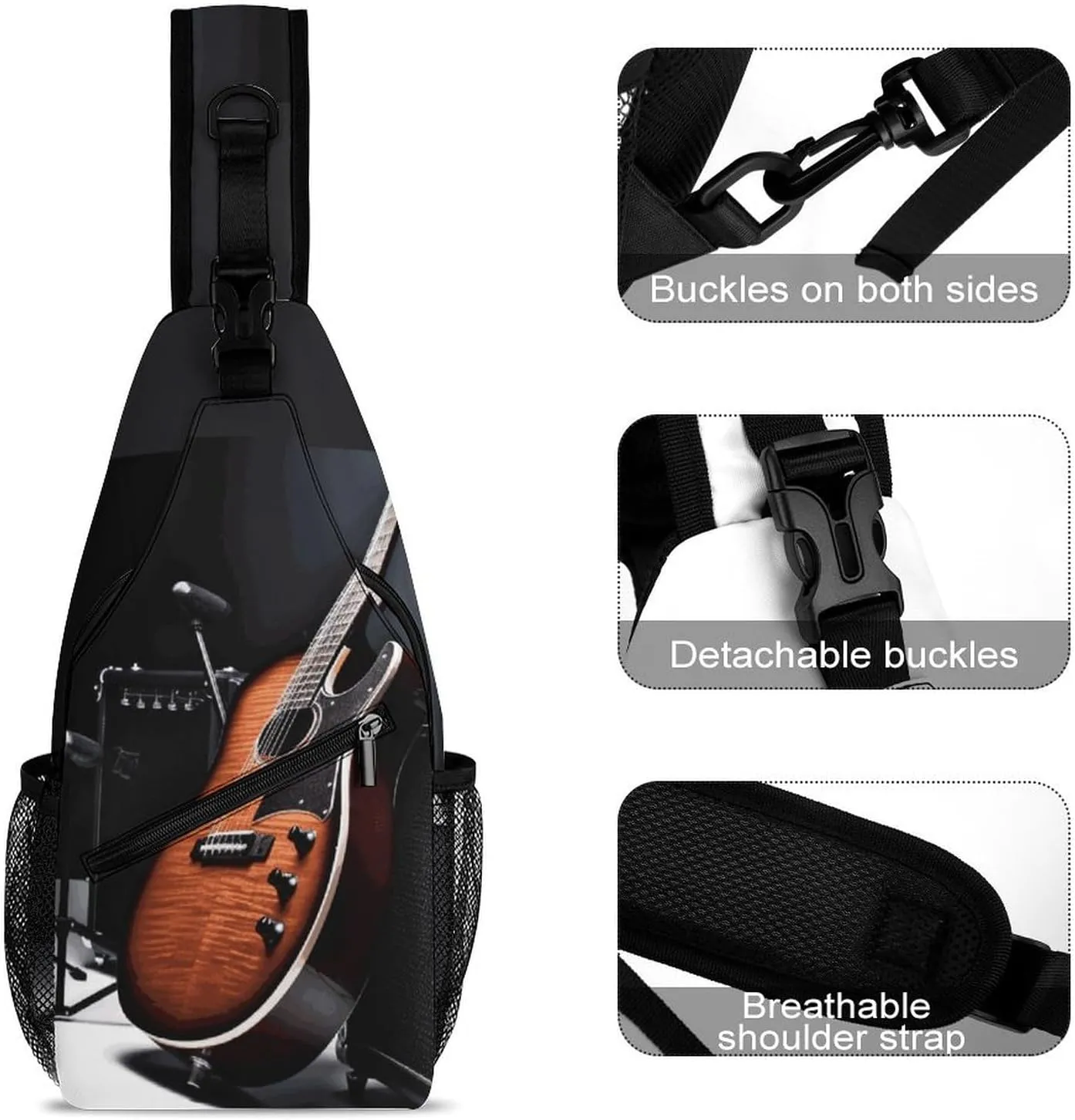 Crossbody Sling Bag Rocks And Pebbles Backpack Sling Bag Travel Hiking Chest Bag Shoulder Bag Daypack