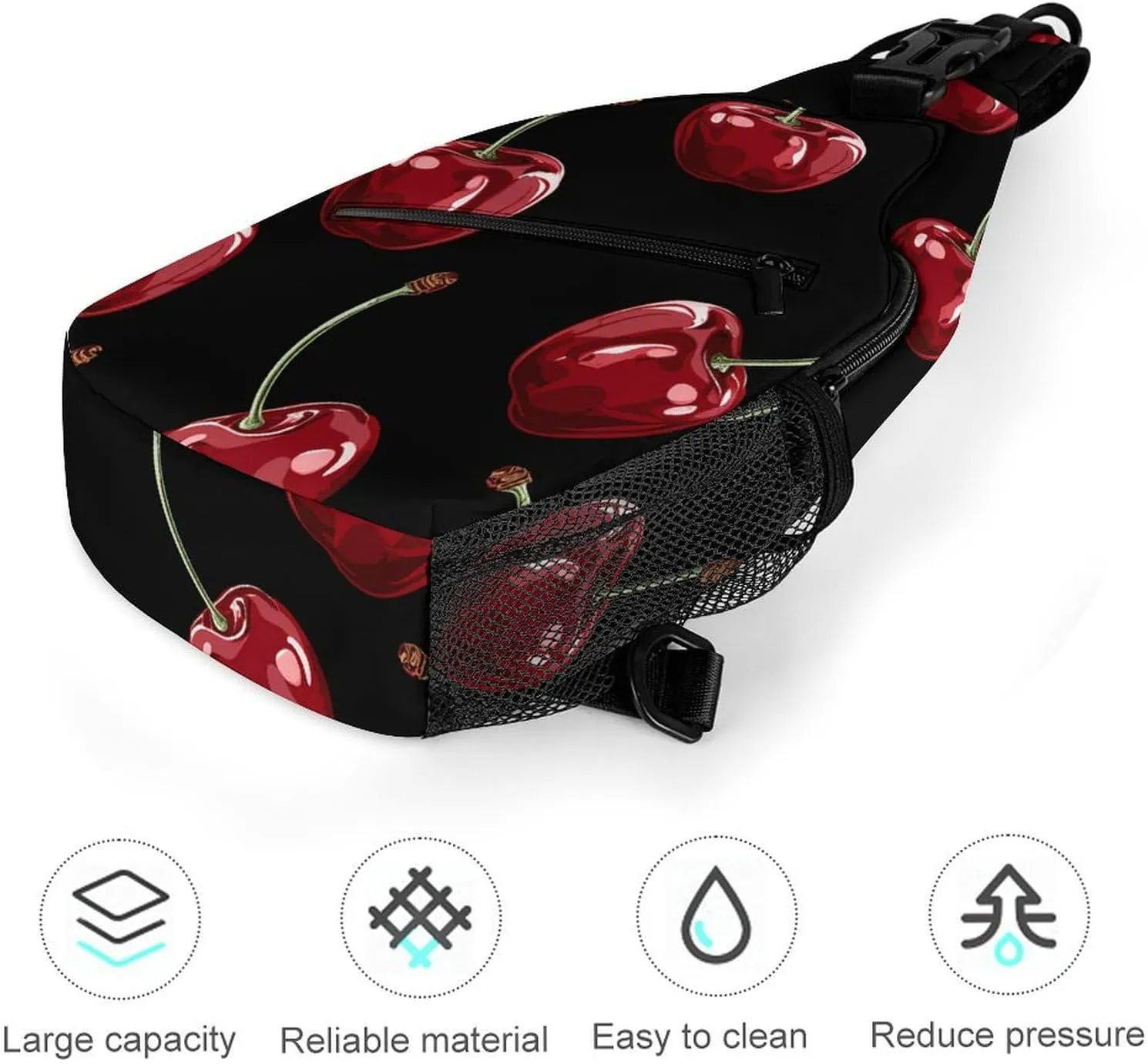 Crossbody Sling Bag Snow Mountain Penguin Backpack Sling Bag Travel Hiking Chest Bag Shoulder Bag Daypack