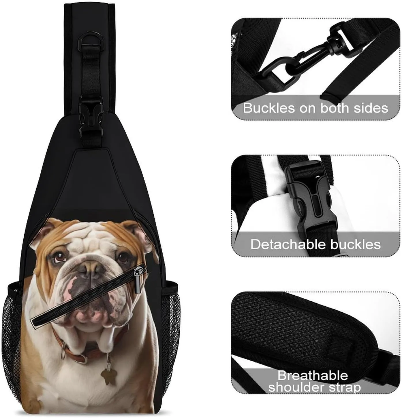 Crossbody Sling Bag Snow Mountain Penguin Backpack Sling Bag Travel Hiking Chest Bag Shoulder Bag Daypack