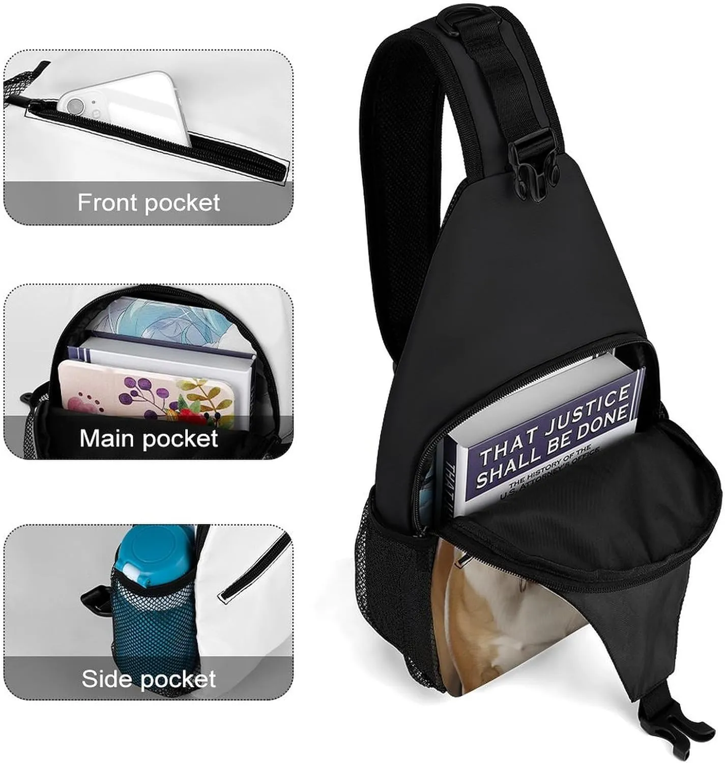 Crossbody Sling Bag Snow Mountain Penguin Backpack Sling Bag Travel Hiking Chest Bag Shoulder Bag Daypack