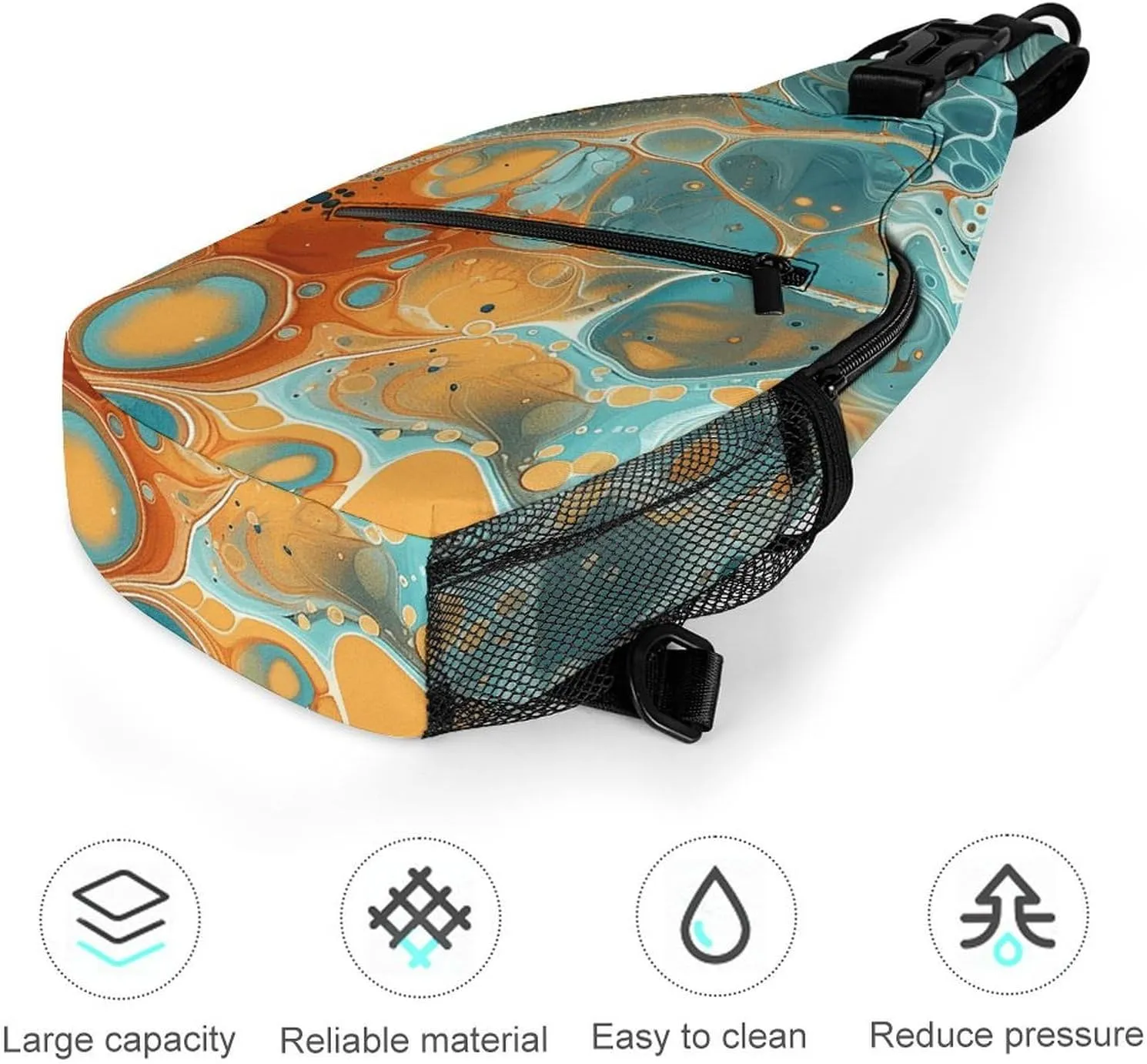 Crossbody Sling Bag Snow Mountain Penguin Backpack Sling Bag Travel Hiking Chest Bag Shoulder Bag Daypack