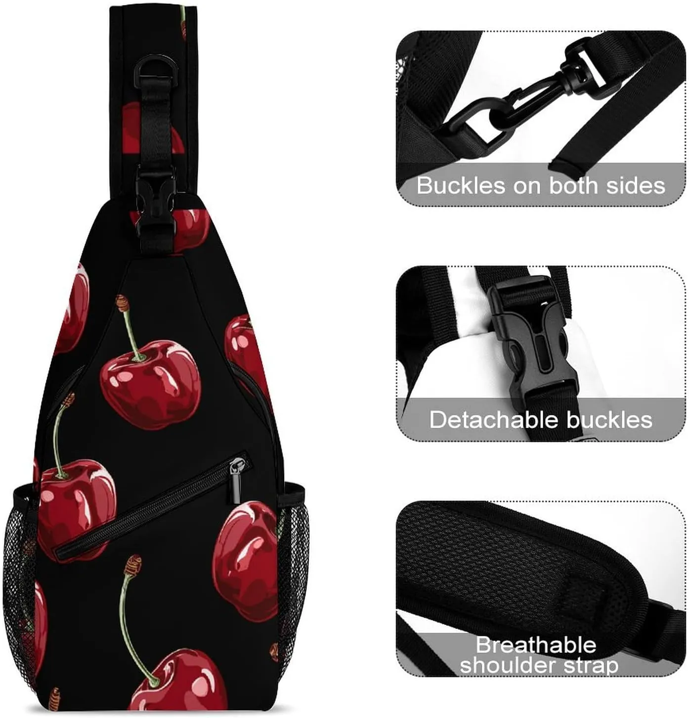 Crossbody Sling Bag Snow Mountain Penguin Backpack Sling Bag Travel Hiking Chest Bag Shoulder Bag Daypack