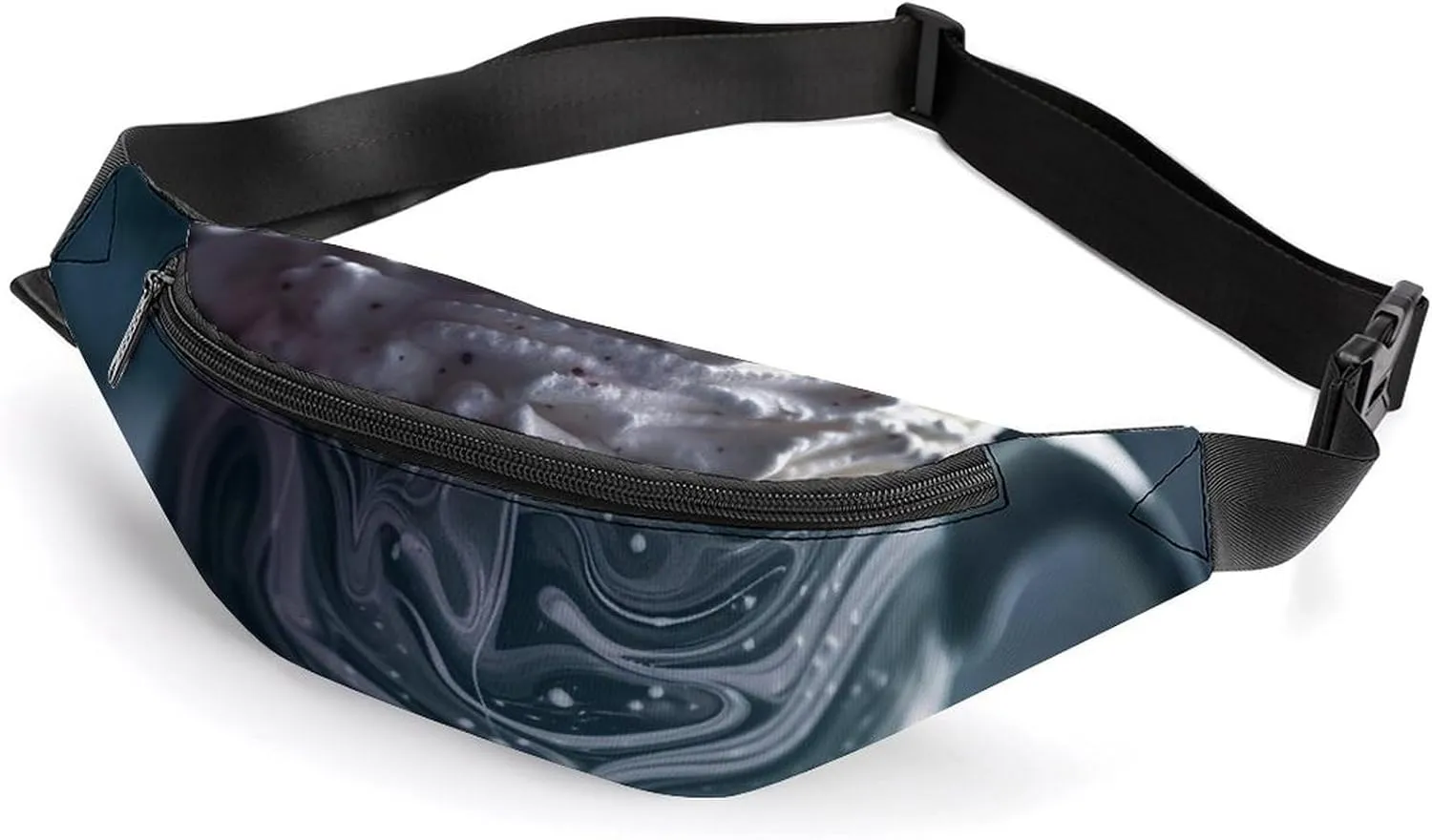 Cup of Cream Fanny Pack for Women Men Waist Bag Waterproof Belt Bag with Adjustable Strap
