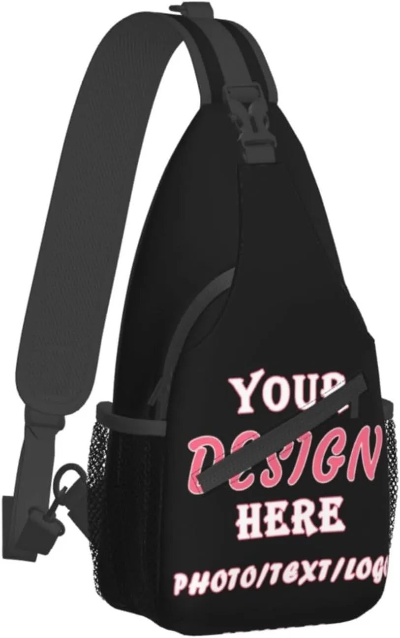 Custom Sling Bag,Personalized Sling Bag With Image Text,Crossbody Bags Sling Bags Fanny Pack For Men Women
