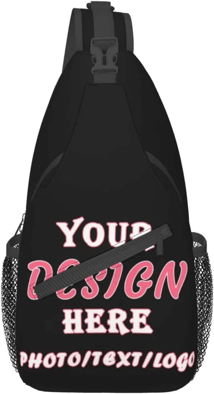 Custom Sling Bag,Personalized Sling Bag With Image Text,Crossbody Bags Sling Bags Fanny Pack For Men Women