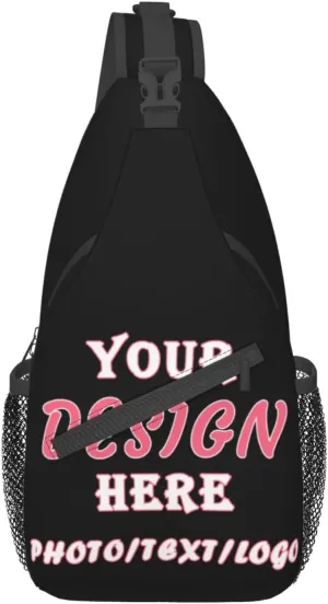 Custom Sling Bag,Personalized Sling Bag With Image Text,Crossbody Bags Sling Bags Fanny Pack For Men Women