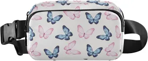 Cute Butterflies Fanny Pack Crossbody Bag for Men Women Belt Bag Bum Bag with Adjustable Strap, Fashion Waist Packs for Travel Running Workout