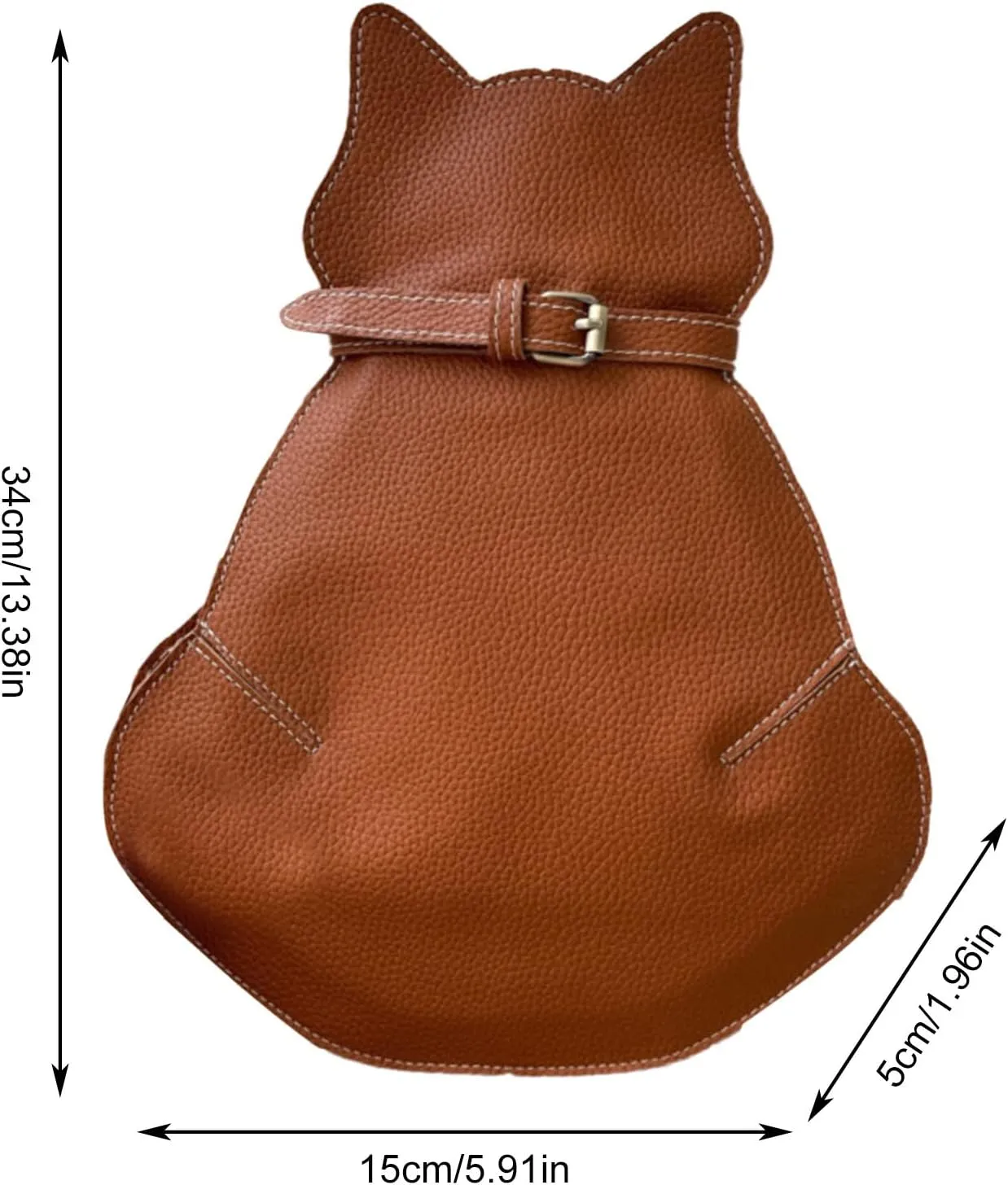 Cute Cat Bag New Personality One Shoulder Messenger Bag Fashion Chest Bags Geographic Messenger Bags (Coffee, One Size)