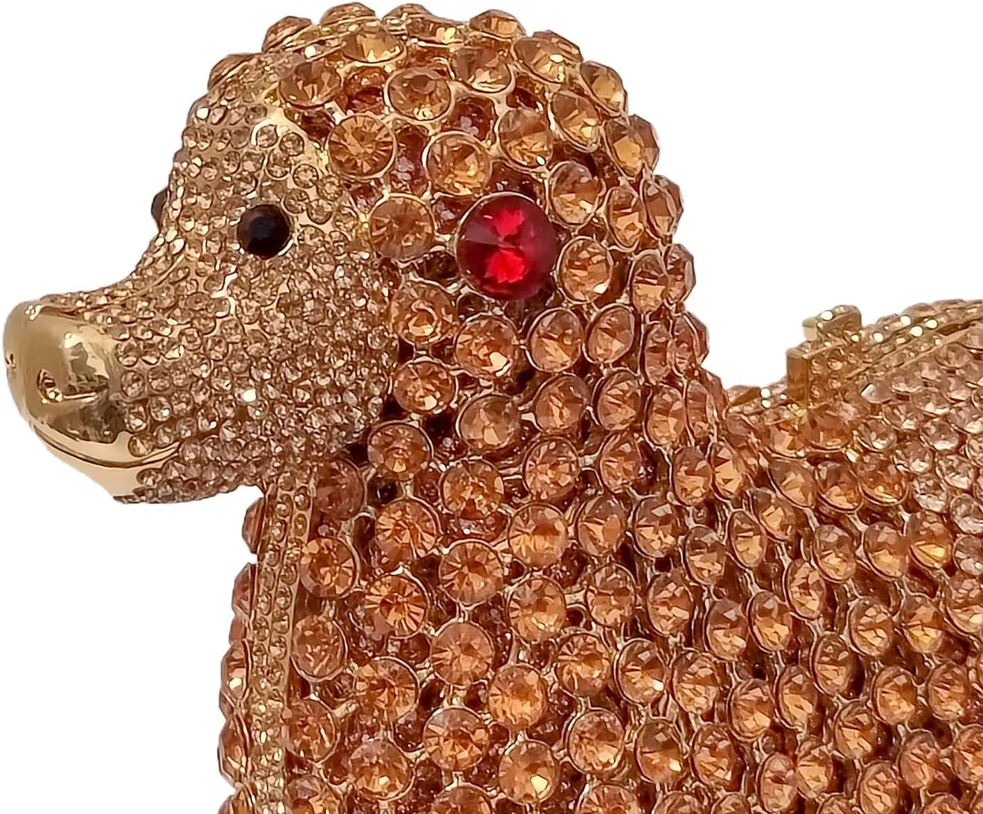 Cute Poodle Evening Bag Dog Rhinestone Purse Animal Crystal Clutch for Party Wedding Prom Handbag