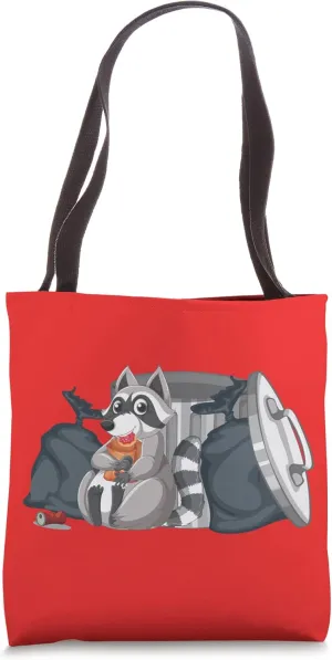 Cute Raccoon with Donut and Trash Bags! Scavenger Tote Bag