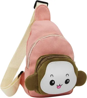 Cute Sling Bag Small Chest Bag Cartoon Monkey Sling Daypack Cute Cossbody Sling Bag Coin Purse Small Cute Purse Fanny Pack