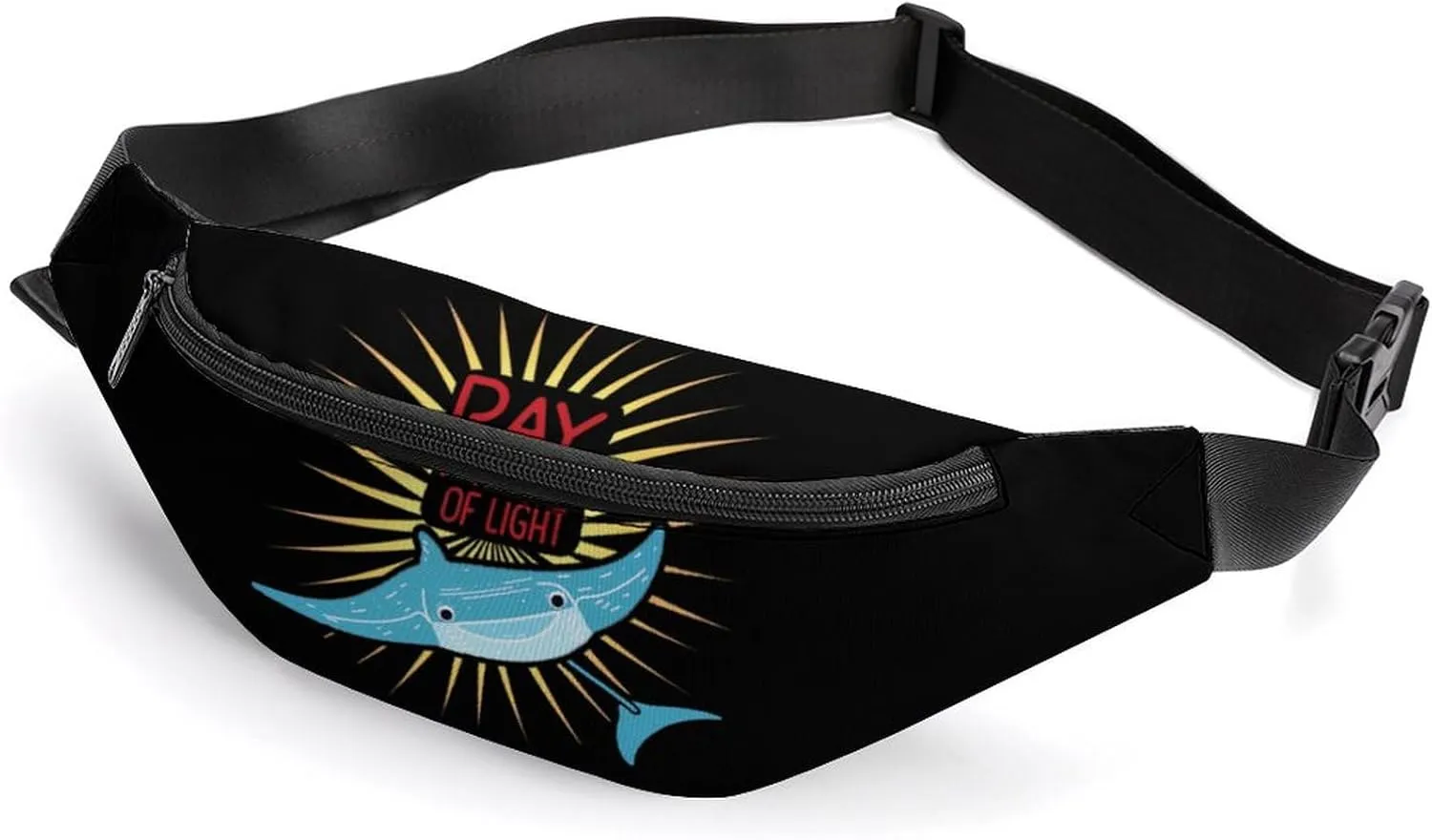 Cute Stingray Crossbody Fanny Pack Waist Packs Adjustable Shoulder Bags Sling Bag for Hiking Running Cycling