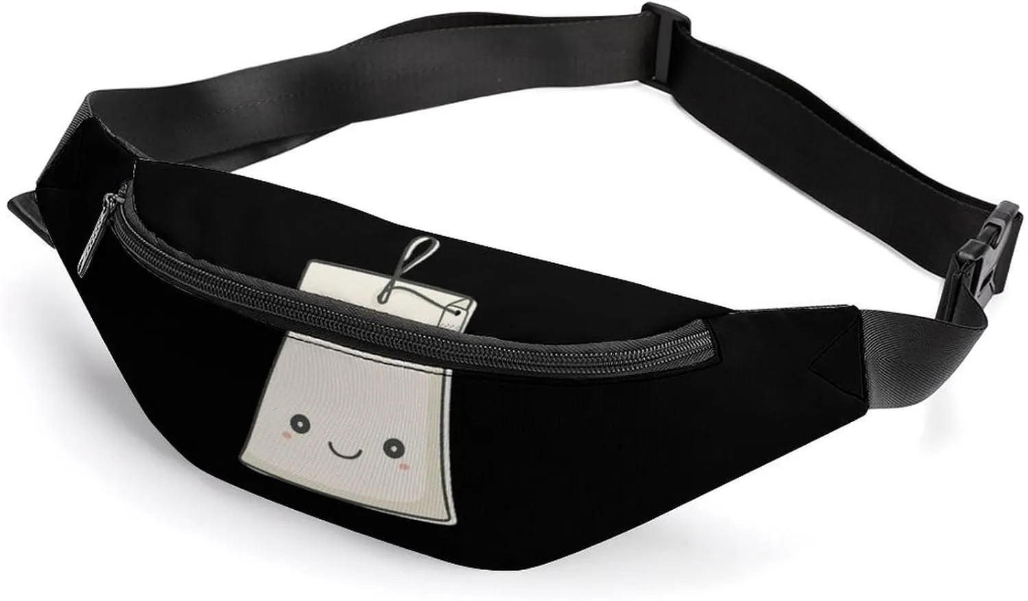 Cute Teabag Crossbody Fanny Pack Waist Packs Adjustable Shoulder Bags Sling Bag for Hiking Running Cycling