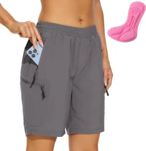 Cycorld Women's-Mountain-Bike-Shorts, Cycling Padded Biking Shorts with Pocket