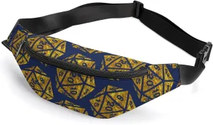 D And 20 Dice Crossbody Fanny Pack Waist Packs Adjustable Shoulder Bags Sling Bag for Hiking Running Cycling