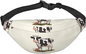 Dairy cow Fanny Pack for Men Women Belt Bag Fashion Waist Bag Everywhere Crossbody Bag Wallet Hip Bum Bag with Adjustable Strap Waterproof Chest Bag for Travel Hiking Sports