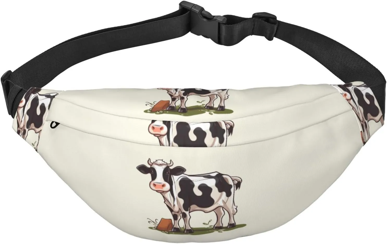 Dairy cow Fanny Pack for Men Women Belt Bag Fashion Waist Bag Everywhere Crossbody Bag Wallet Hip Bum Bag with Adjustable Strap Waterproof Chest Bag for Travel Hiking Sports