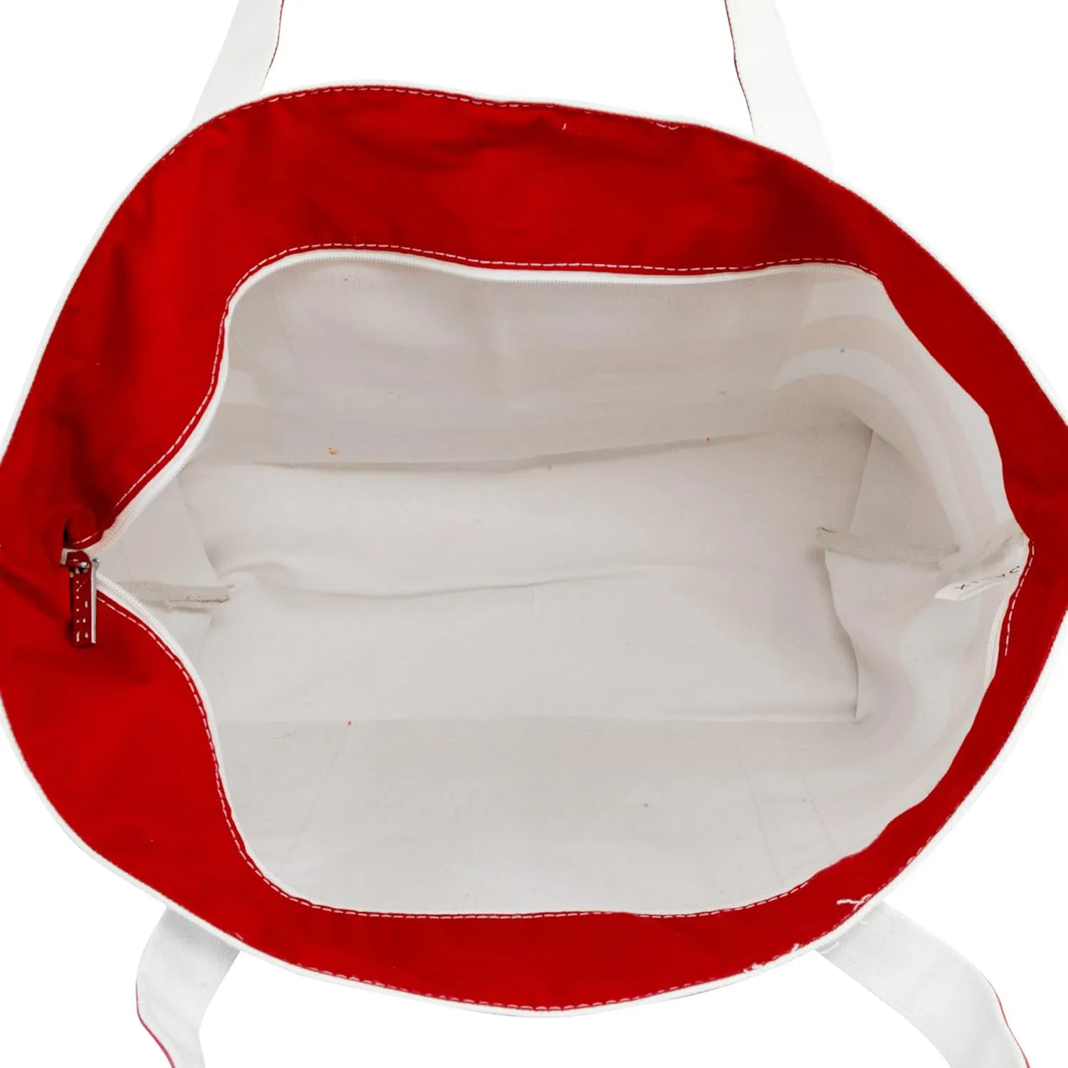 DALIX Beach Tote Bag Shoulder Bags Striped Monogrammed Red Ballent Letter A - Z