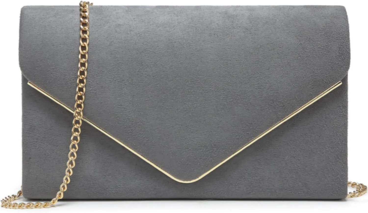 Dasein Women Faux Suede Evening Clutch Bags Formal Party Clutches Wedding Purses Cocktail Prom Clutches